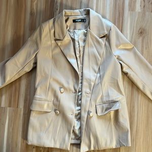 Missguided blazer fake leather